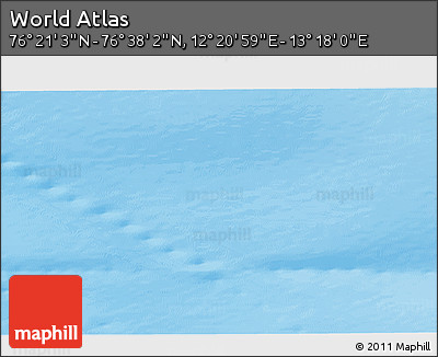 Physical 3D Map of the Area around 76° 29' 33" N, 12° 49' 29" E