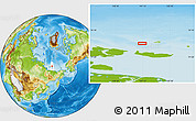 Physical Location Map of the area around 76° 29' 33" N, 147° 7' 30" E