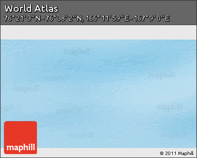 Physical 3D Map of the Area around 76° 29' 33" N, 166° 40' 30" E