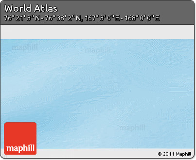 Physical 3D Map of the Area around 76° 29' 33" N, 167° 31' 30" E
