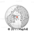 Outline Map of the Area around 76° 29' 33" N, 38° 10' 29" W, rectangular outline