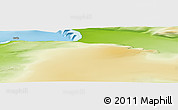 Physical Panoramic Map of Uvdle