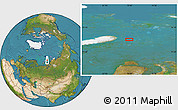 Satellite Location Map of the area around 76° 29' 33" N, 70° 37' 30" E