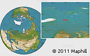 Satellite Location Map of the area around 76° 29' 33" N, 71° 28' 29" E