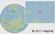 Savanna Style Location Map of the area around 76° 29' 33" N, 72° 19' 29" E, hill shading