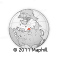 Outline Map of the Area around 76° 29' 33" N, 72° 19' 29" E, rectangular outline