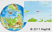 Physical Location Map of the area around 76° 29' 33" N, 73° 10' 30" E