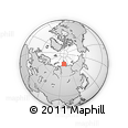 Outline Map of the Area around 76° 29' 33" N, 96° 58' 29" E, rectangular outline