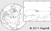 Blank Location Map of the area around 76° 44' 41" N, 106° 19' 29" E
