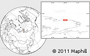 Blank Location Map of the area around 76° 44' 41" N, 109° 43' 29" E
