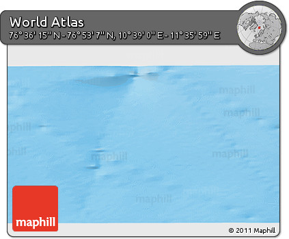 Physical 3D Map of the Area around 76° 44' 41" N, 11° 7' 30" E