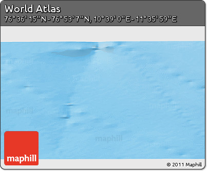 Physical 3D Map of the Area around 76° 44' 41" N, 11° 7' 30" E
