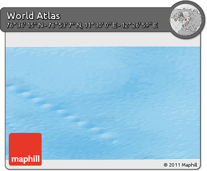 Physical 3D Map of the Area around 76° 44' 41" N, 11° 58' 29" E