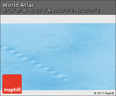 Physical 3D Map of the Area around 76° 44' 41" N, 11° 58' 29" E