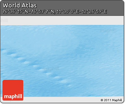 Physical 3D Map of the Area around 76° 44' 41" N, 11° 58' 29" E