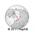 Outline Map of the Area around 76° 44' 41" N, 14° 31' 30" E, rectangular outline