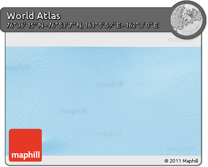 Physical 3D Map of the Area around 76° 44' 41" N, 161° 34' 29" E