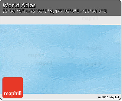 Physical 3D Map of the Area around 76° 44' 41" N, 176° 1' 30" E