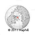 Outline Map of the Area around 76° 44' 41" N, 41° 34' 30" W, rectangular outline