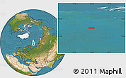 Satellite Location Map of the area around 76° 44' 41" N, 44° 16' 29" E