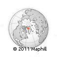 Outline Map of the Area around 76° 44' 41" N, 50° 55' 29" W, rectangular outline