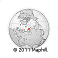 Outline Map of the Area around 76° 44' 41" N, 70° 37' 30" E, rectangular outline