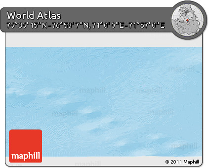 Physical 3D Map of the Area around 76° 44' 41" N, 71° 28' 29" E