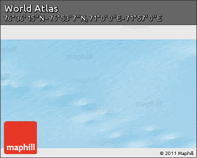 Physical 3D Map of the Area around 76° 44' 41" N, 71° 28' 29" E