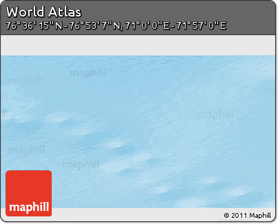 Physical 3D Map of the Area around 76° 44' 41" N, 71° 28' 29" E