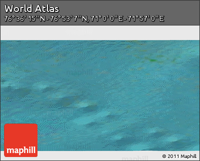 Satellite 3D Map of the Area around 76° 44' 41" N, 71° 28' 29" E