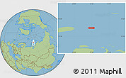 Savanna Style Location Map of the area around 76° 44' 41" N, 72° 19' 29" E