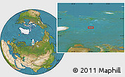 Satellite Location Map of the area around 76° 44' 41" N, 73° 10' 30" E