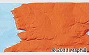 Political 3D Map of the area around 76° 44' 41" N, 89° 10' 30" W