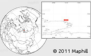 Blank Location Map of the area around 76° 59' 43" N, 112° 16' 30" E