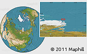 Satellite Location Map of the area around 76° 59' 43" N, 113° 7' 30" E