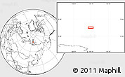 Blank Location Map of the area around 76° 59' 43" N, 130° 7' 30" E