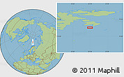 Savanna Style Location Map of the area around 76° 59' 43" N, 22° 10' 29" E