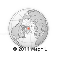 Outline Map of the Area around 76° 59' 43" N, 39° 1' 29" W, rectangular outline