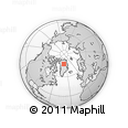 Outline Map of the Area around 76° 59' 43" N, 39° 52' 30" W, rectangular outline
