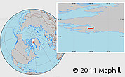 Gray Location Map of the area around 76° 59' 43" N, 66° 13' 29" W