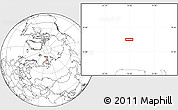 Blank Location Map of the area around 76° 59' 43" N, 70° 37' 30" E