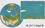 Satellite Location Map of the area around 76° 59' 43" N, 72° 19' 29" E