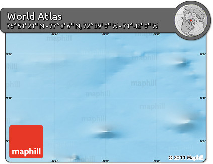 Physical Map of the Area around 76° 59' 43" N, 72° 10' 30" W