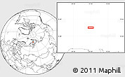 Blank Location Map of the area around 76° 59' 43" N, 73° 10' 30" E