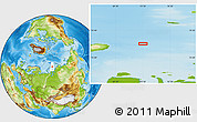 Physical Location Map of the area around 76° 59' 43" N, 73° 10' 30" E