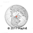 Outline Map of the Area around 76° 59' 43" N, 84° 55' 30" W, rectangular outline