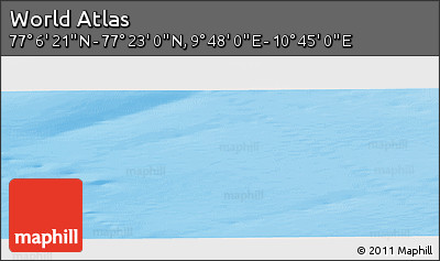 Physical Panoramic Map of the Area around 77° 14' 40" N, 10° 16' 30" E
