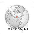 Outline Map of the Area around 77° 14' 40" N, 113° 7' 30" E, rectangular outline