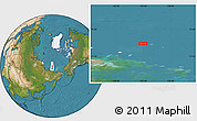 Satellite Location Map of the area around 77° 14' 40" N, 155° 37' 30" E