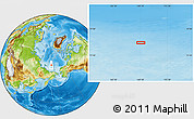 Physical Location Map of the area around 77° 14' 40" N, 169° 13' 29" E